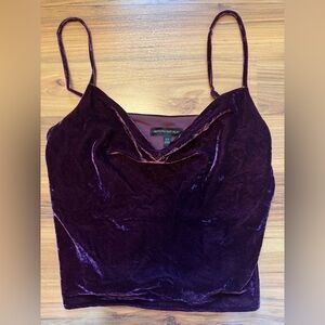 Banana Republic Velvet Cowl Neck Tank XS Whimsy Goth Y2K Fairy